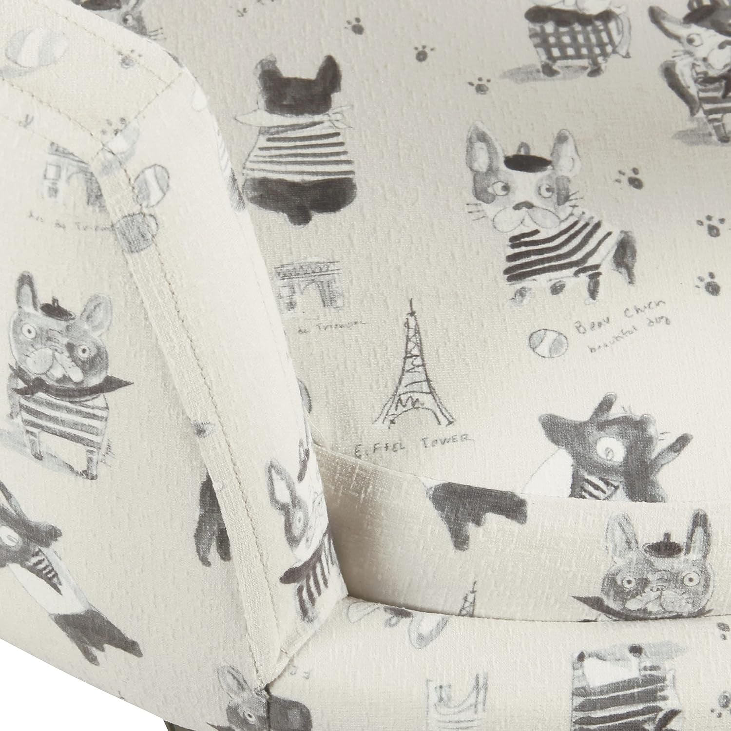 Home Decor | Upholstered Curved Pet Bed | Luxury Cat & Dog Beds & Furniture | round Pet Bed Created with Stain Resistant Fabric, Cream and Gray, Medum