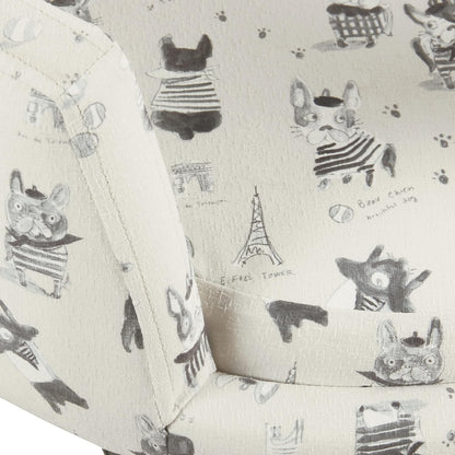 Home Decor | Upholstered Curved Pet Bed | Luxury Cat & Dog Beds & Furniture | round Pet Bed Created with Stain Resistant Fabric, Cream and Gray, Medum