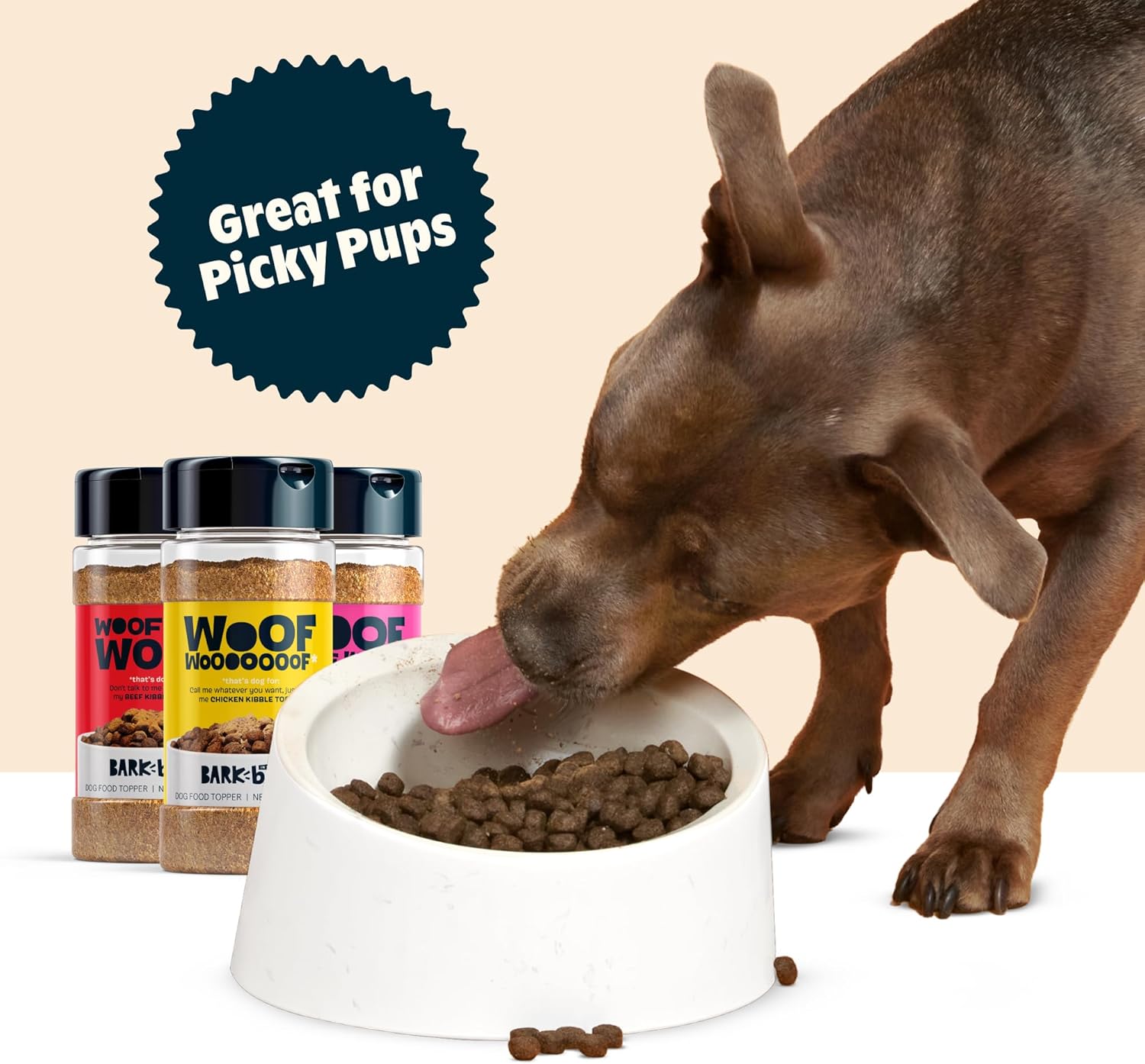 Beef, Chicken, Ham Dog Treat Topper - High Protein Ingredient Meal Mixer, Rosemary Extract for Large & Small Breeds, Elevate Food Dining, Shake & Pour for Bowls (Pack of 3)