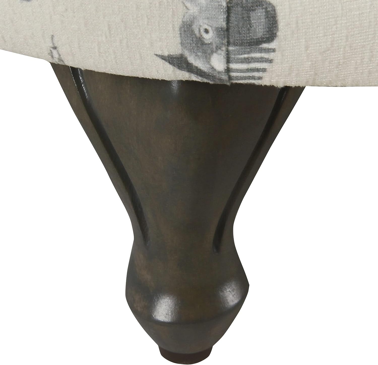 Home Decor | Upholstered Curved Pet Bed | Luxury Cat & Dog Beds & Furniture | round Pet Bed Created with Stain Resistant Fabric, Cream and Gray, Medum