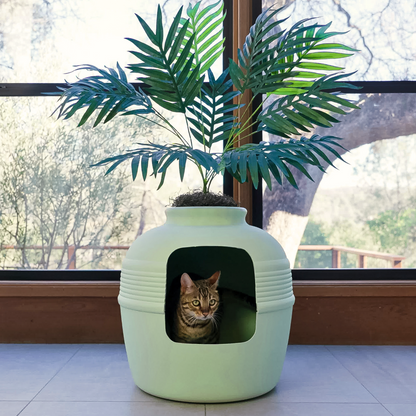 Original Hidden Litter Box Planter, Hooded Litter Box, Fake Plant Good Pet Stuff
