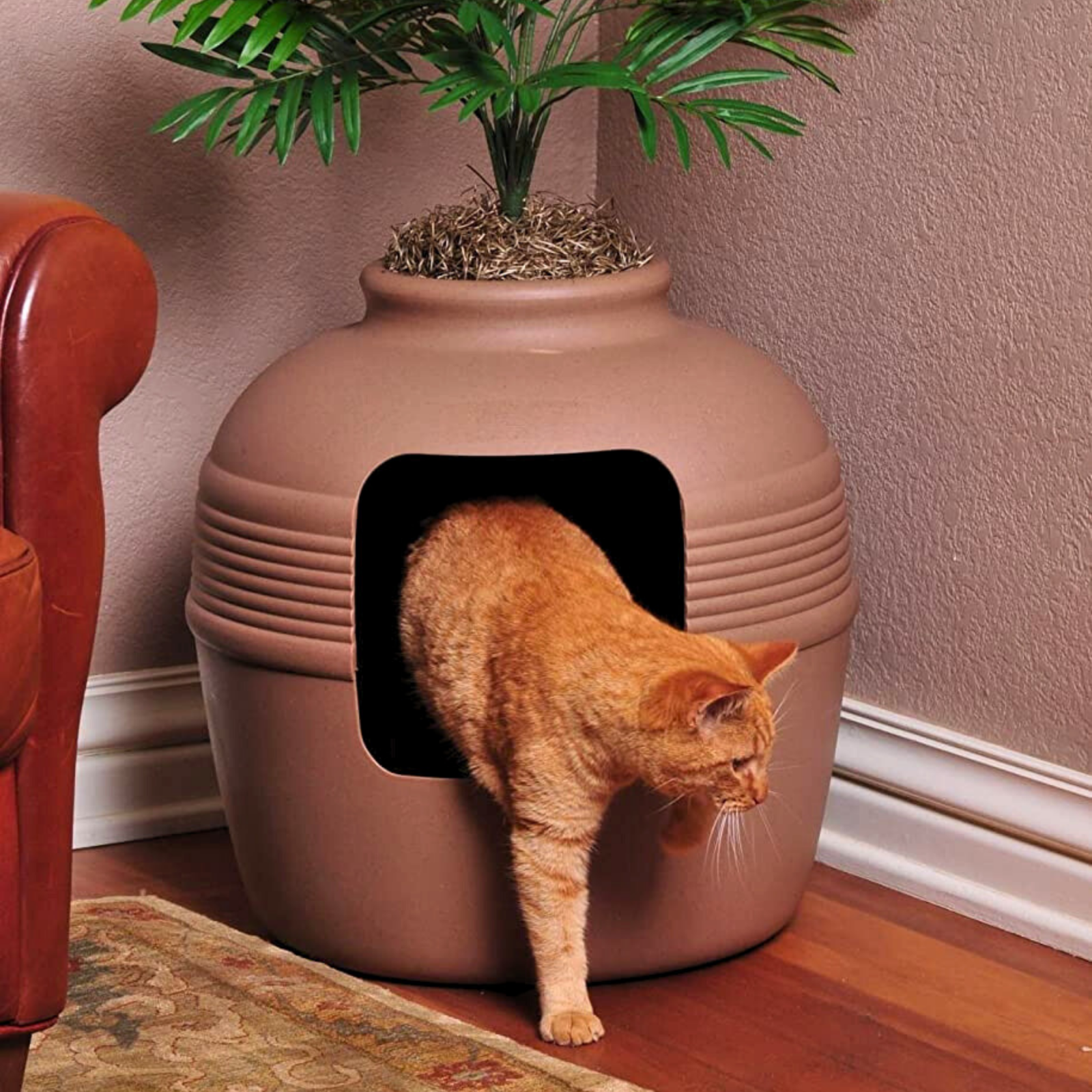 Original Hidden Litter Box Planter, Hooded Litter Box, Fake Plant Good Pet Stuff